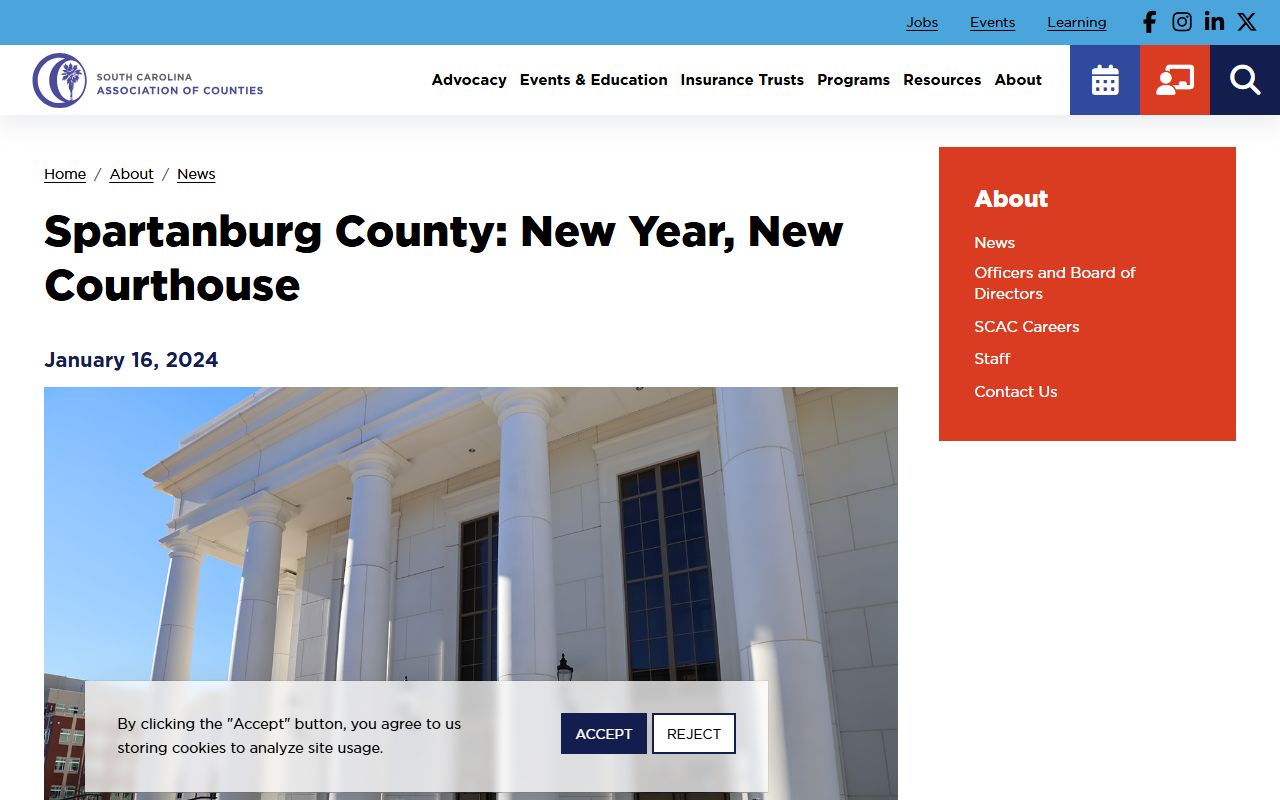 News report on the new Spartanburg County courthouse opening