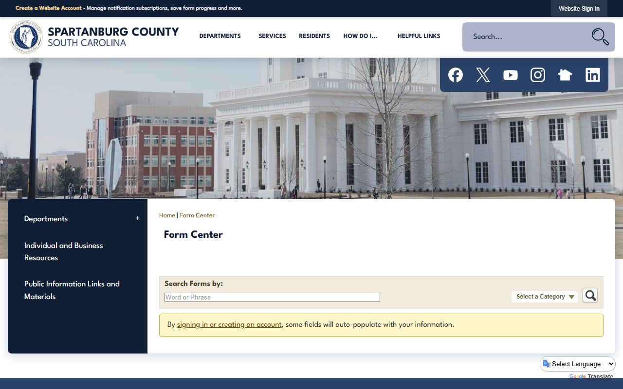 Spartanburg County Public Defender form center for court records requests