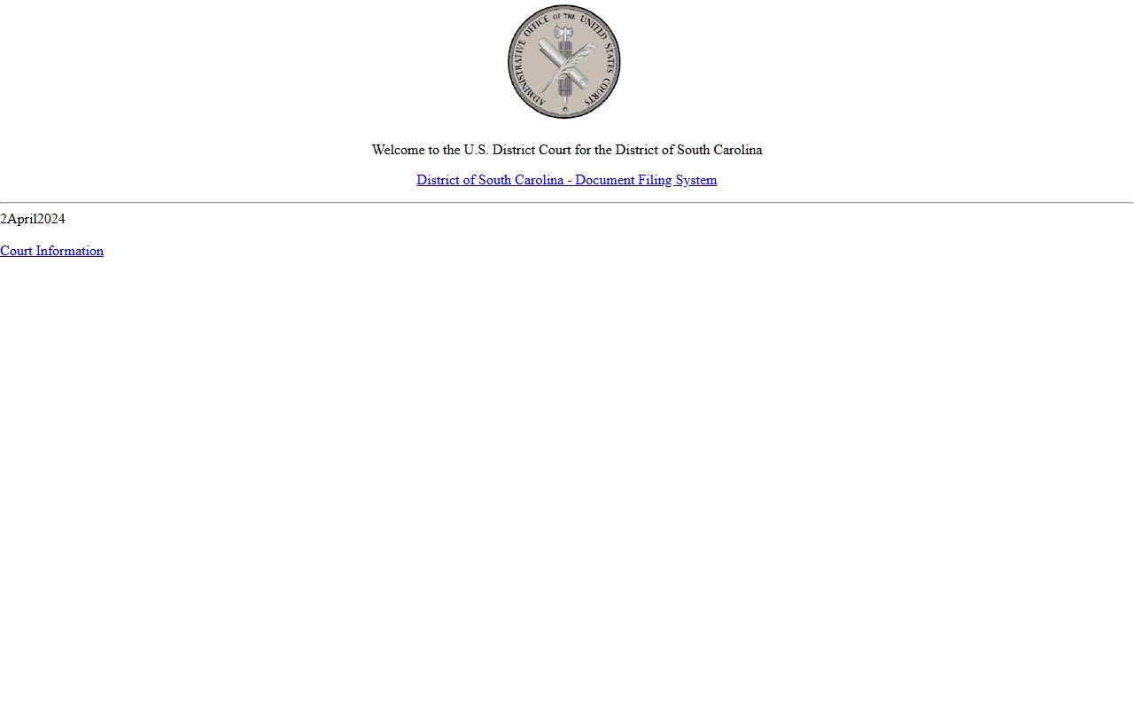 District of South Carolina CM/ECF system for Spartanburg County federal court records