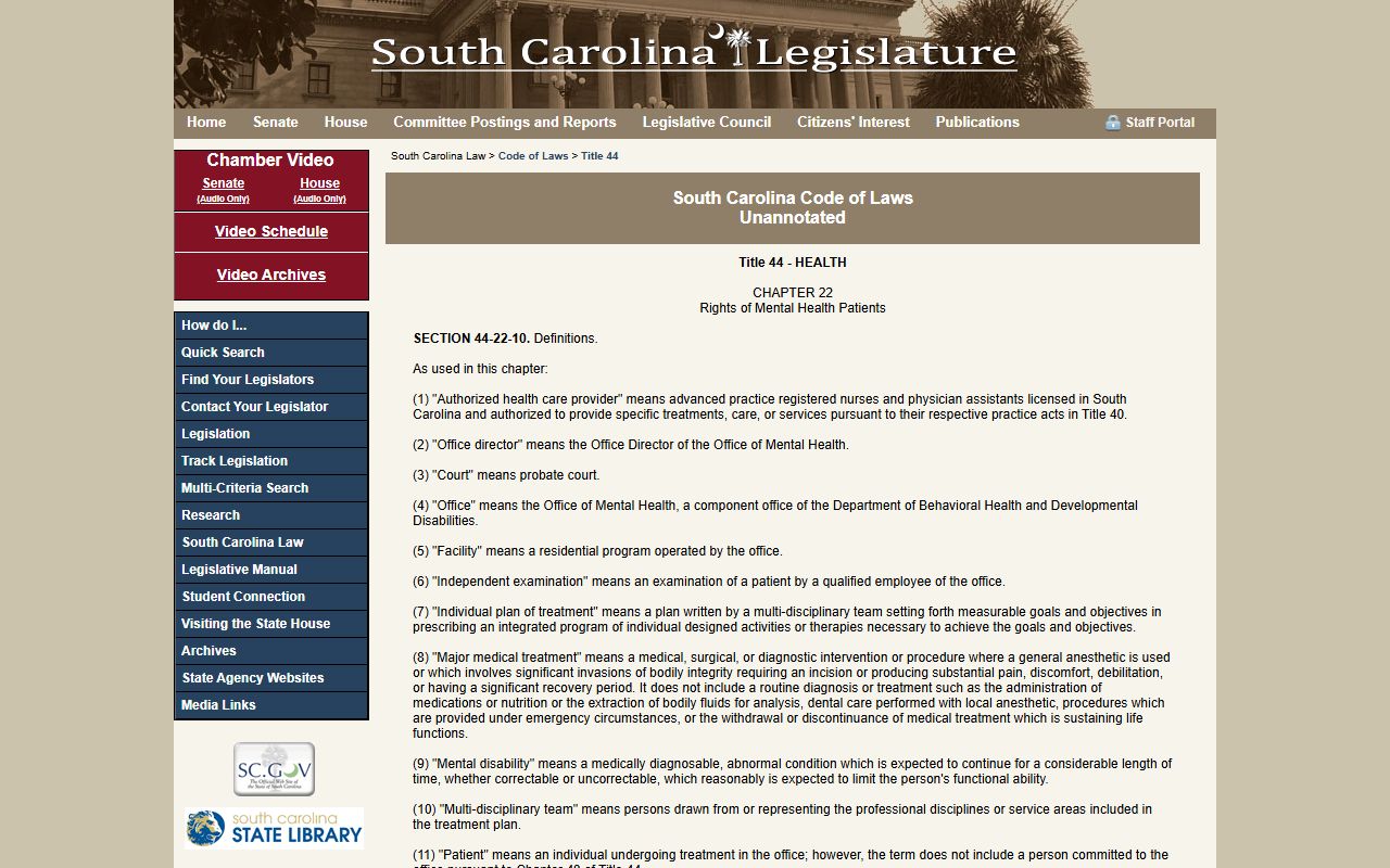South Carolina mental-health records confidentiality statute for Spartanburg County probate records