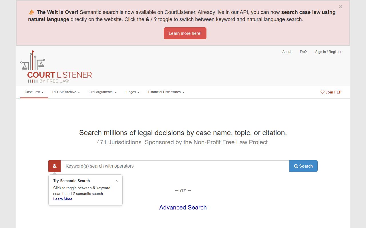 CourtListener free federal court records relevant to Spartanburg County public records