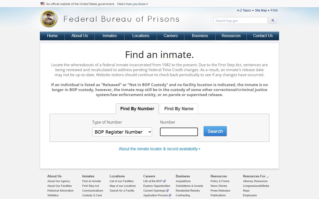 Spartanburg County released inmates BOP inmate locator page